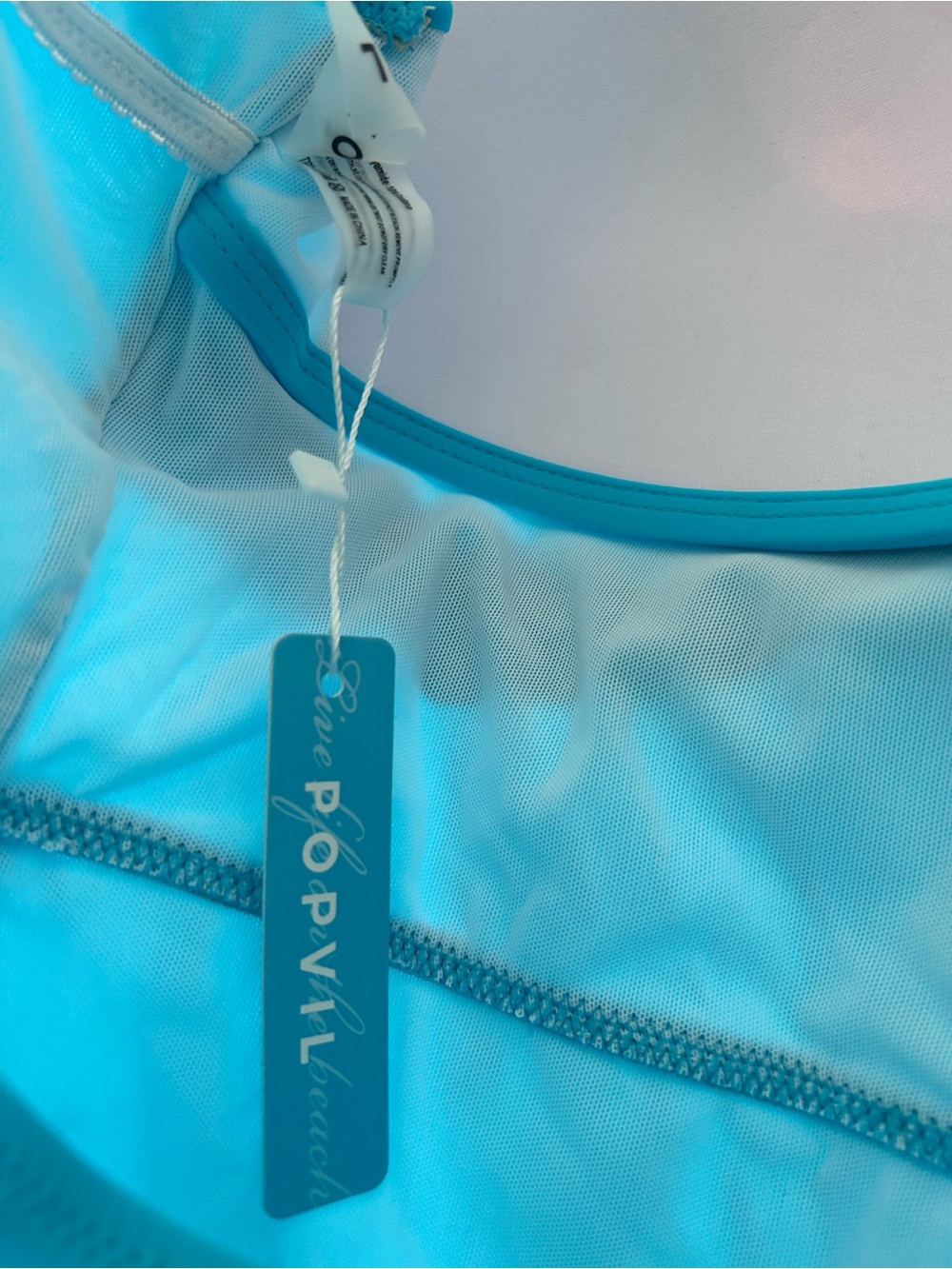 Popvil Bright Blue Twist-Front One-Piece Swimsuit - Picture 3 of 3